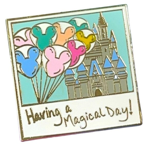 None Jewelry - Mickey Mouse Balloons Lapel Pin Cinderella Castle Magical Day Brooch Badge Pin